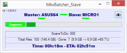 MkvBatcher_Slave on the first of the 2 slave computers